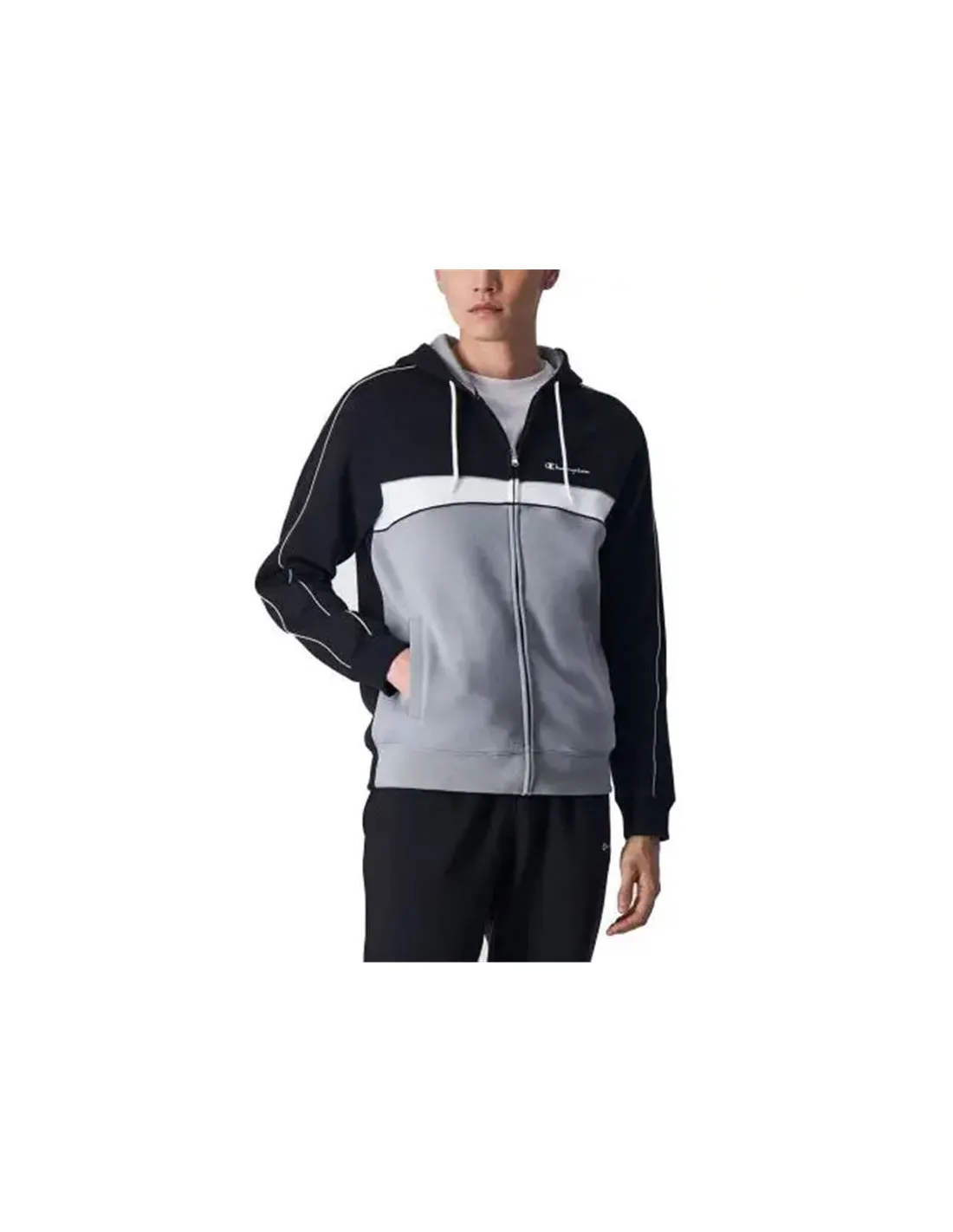 Chándal Champion Hooded Full Zip Legacy Negro Hombre