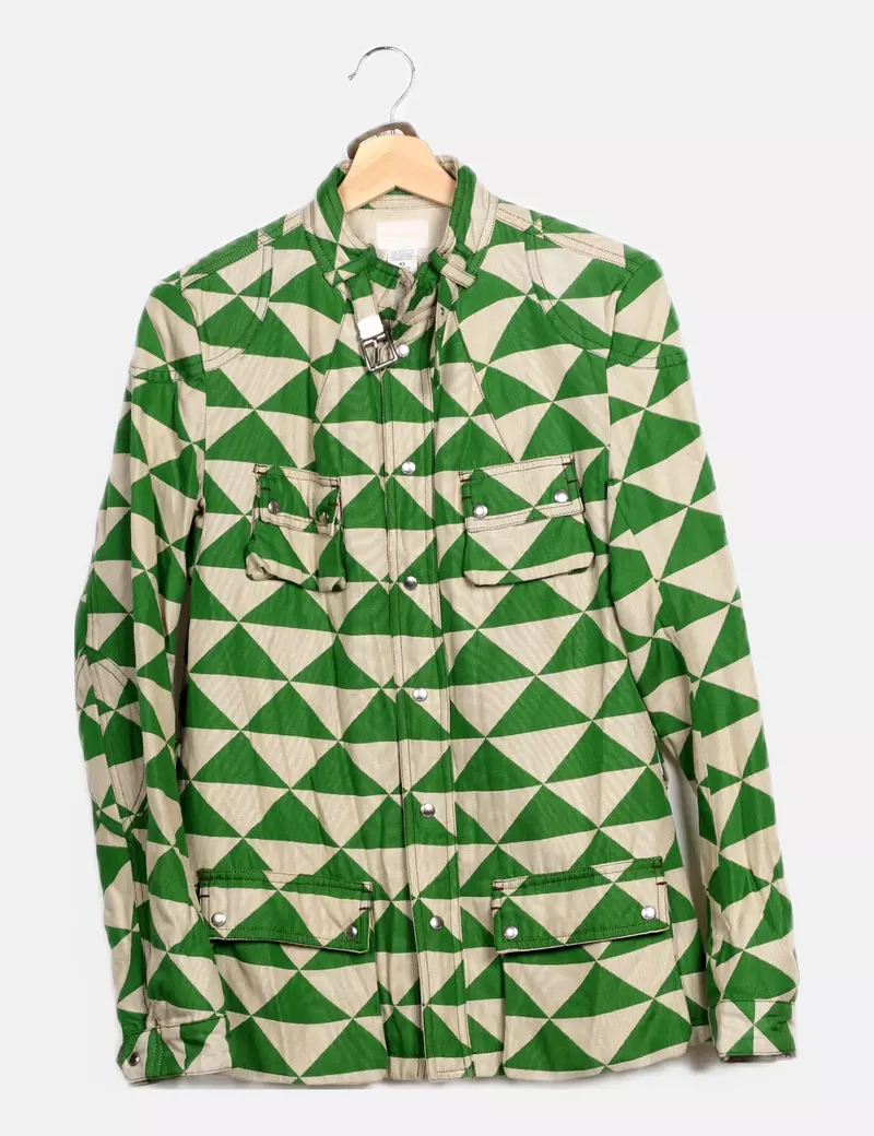 Custo Barcelona Abrigo estampado verde