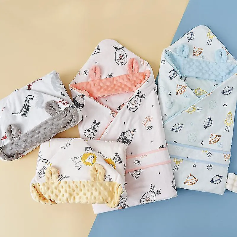 Dinosaures Couverture Bebe Coton Biologique,95x95cm, Couverture Nomade BB  Double Face pour GarOn Et Fille