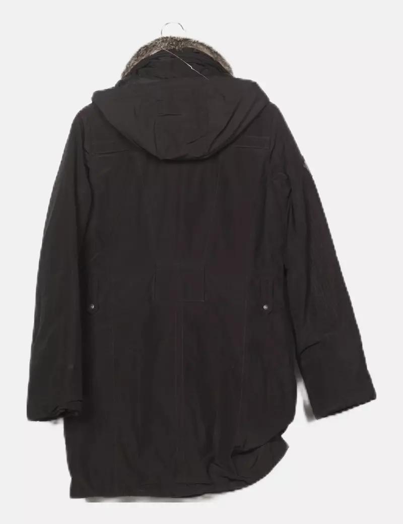 Edc Abrigo acolchado azul impermeable