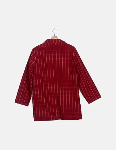 Espeleta Abrigo rojo cuadros reversible