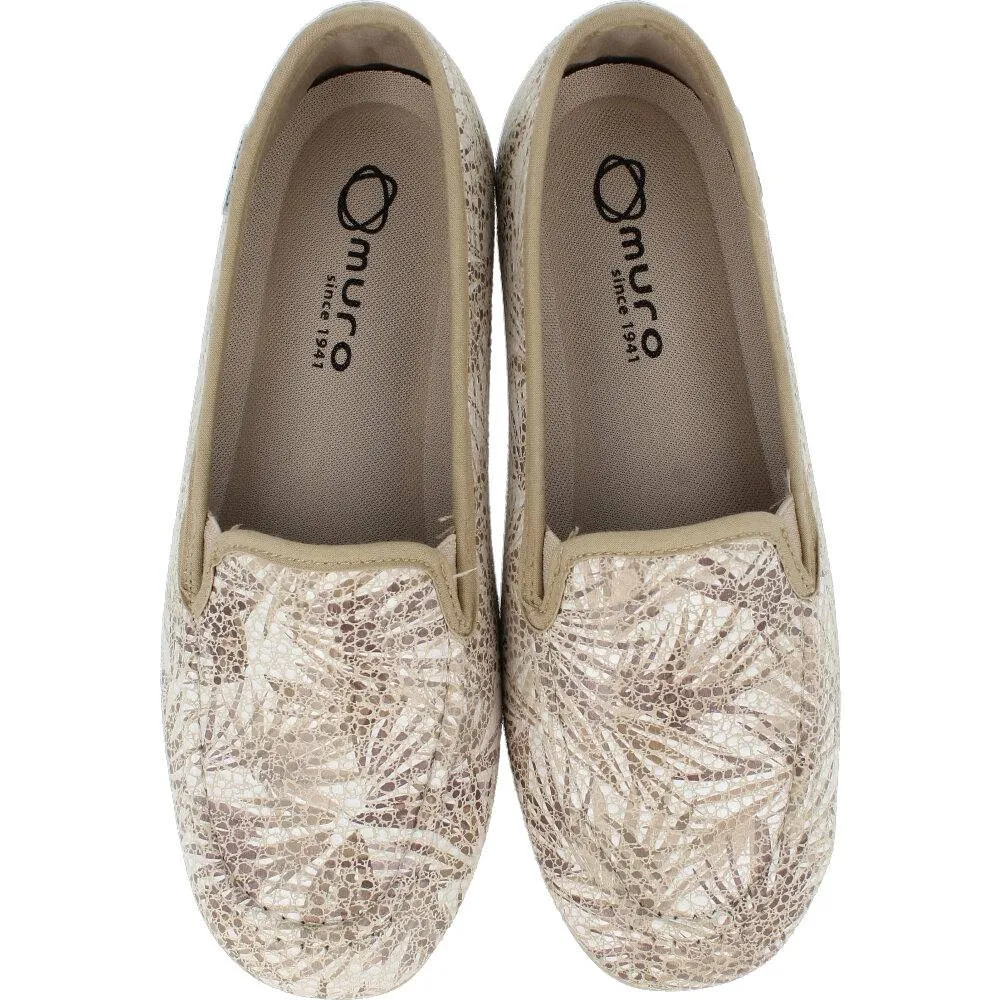 GARRIDO MURO  MOCASíN ESTAMPADO BEIGE