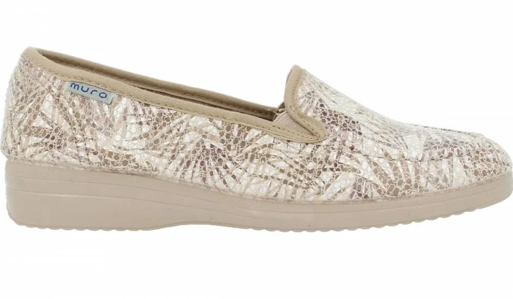 GARRIDO MURO  MOCASíN ESTAMPADO BEIGE