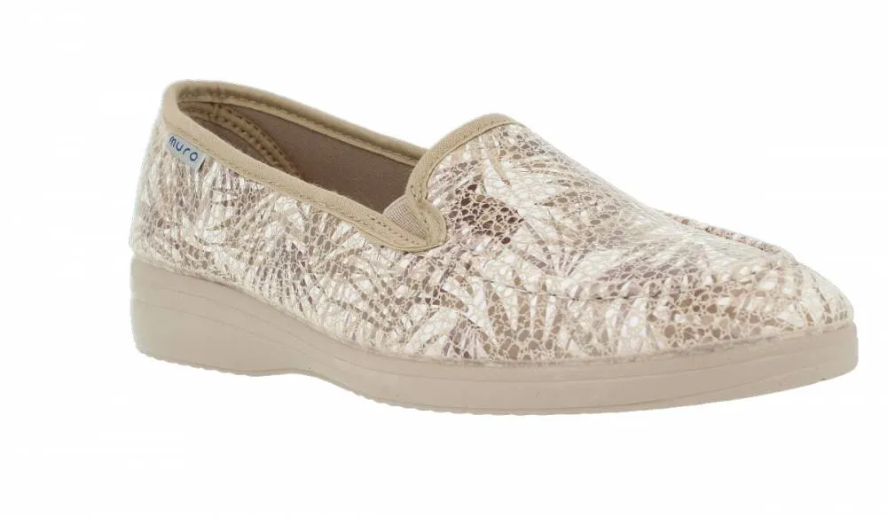 GARRIDO MURO  MOCASíN ESTAMPADO BEIGE