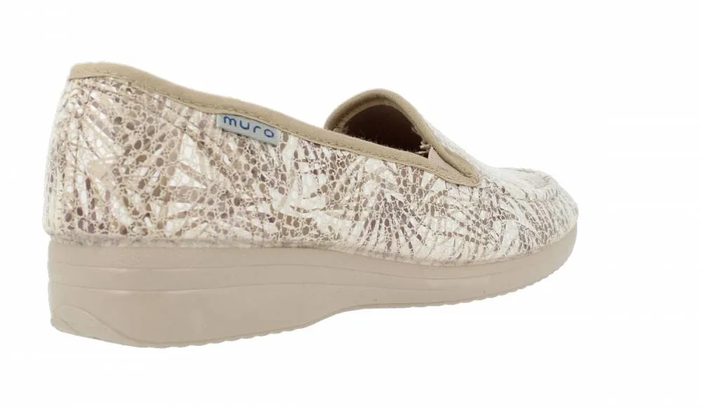 GARRIDO MURO  MOCASíN ESTAMPADO BEIGE