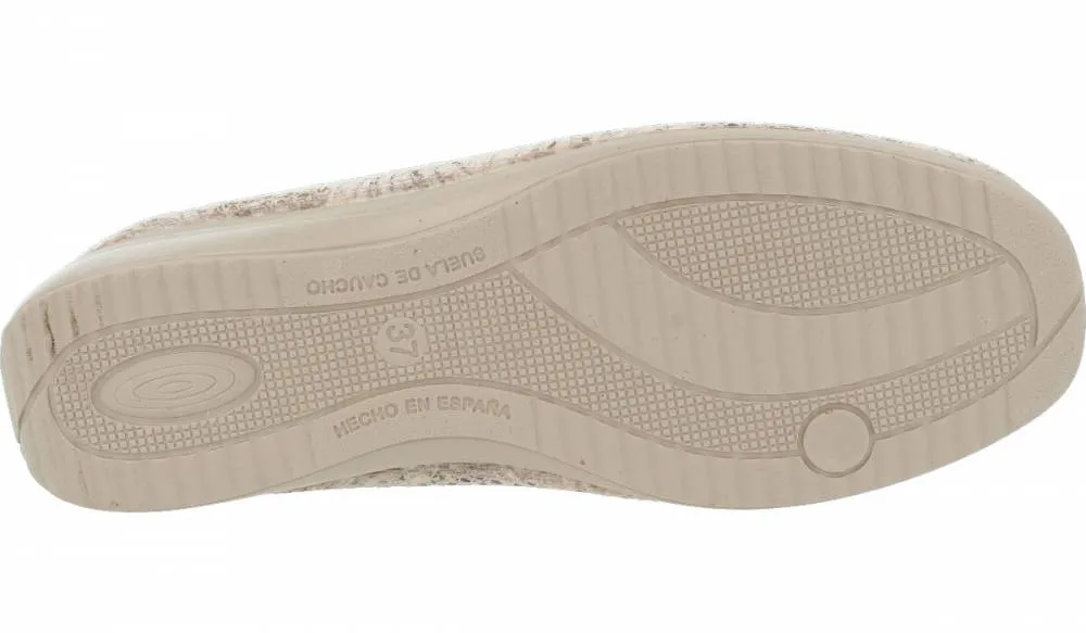 GARRIDO MURO  MOCASíN ESTAMPADO BEIGE