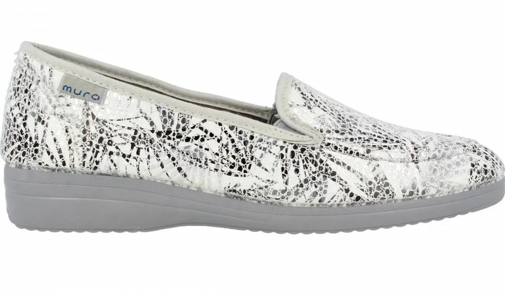 GARRIDO MURO  MOCASíN ESTAMPADO BLANCO