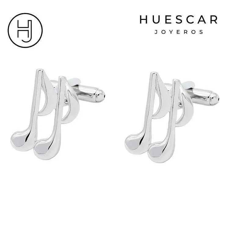 Gemelos Notas musicales plata de ley