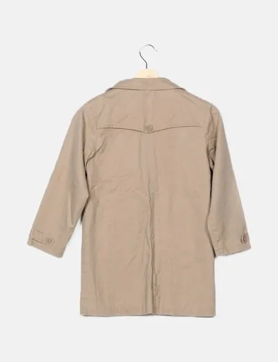 Gocco Abrigo denim beige botonadura