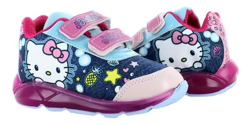Hello Kitty Tenis Con Luz Contactel Rosa Para Niña 80237