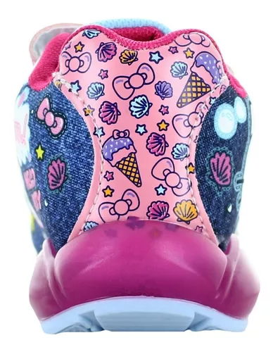 Hello Kitty Tenis Con Luz Contactel Rosa Para Niña 80237