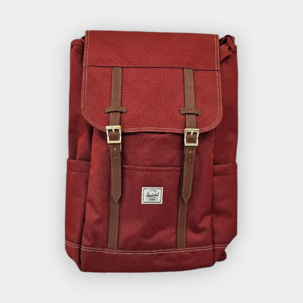 Herschel – Mochila Retreat red ochre white stitch