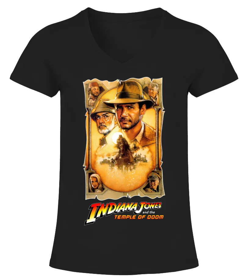 Indiana Jones and the Temple of Doom BK 004 Camiseta cuello pico Mujer
