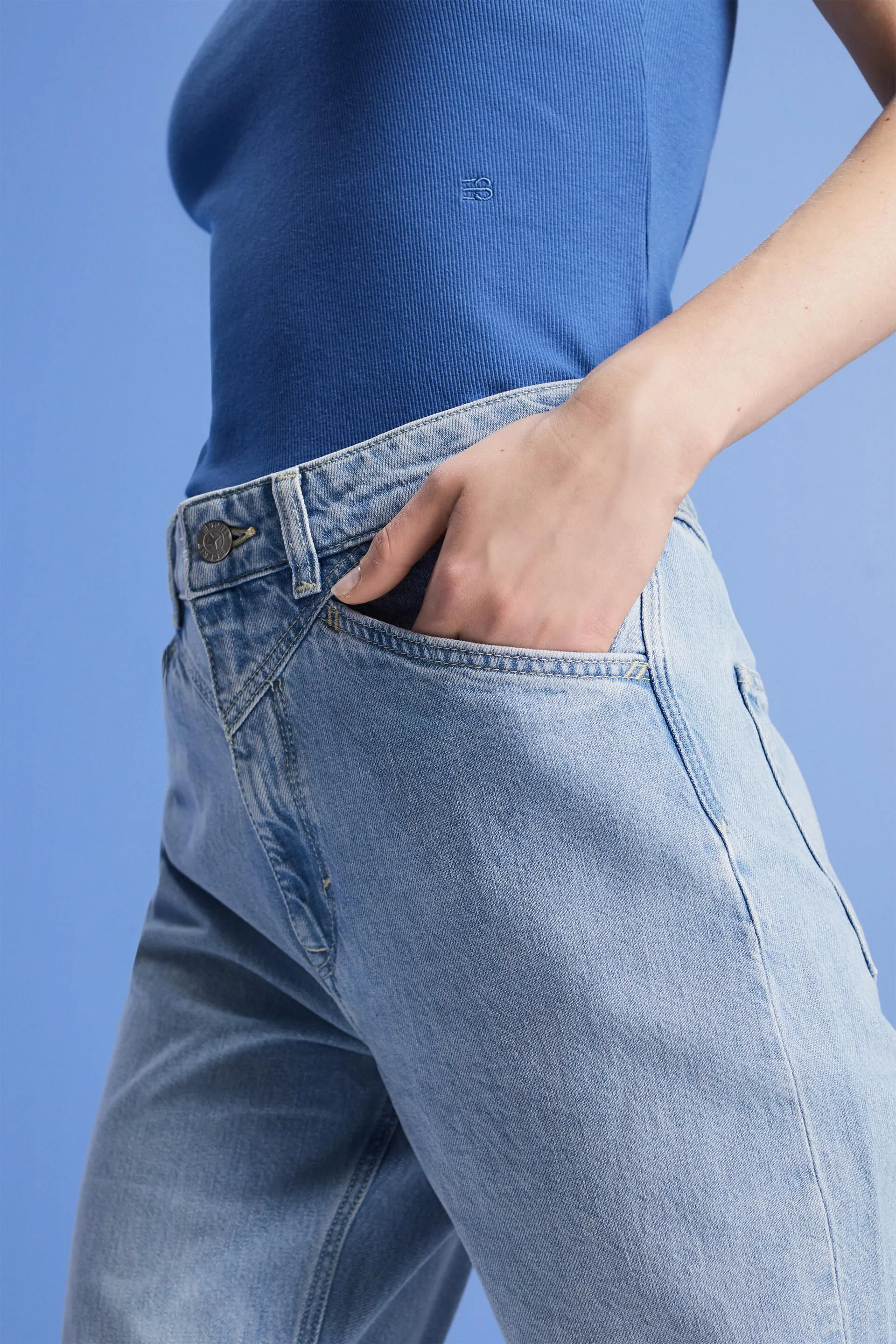 Jeans cropped dad fit