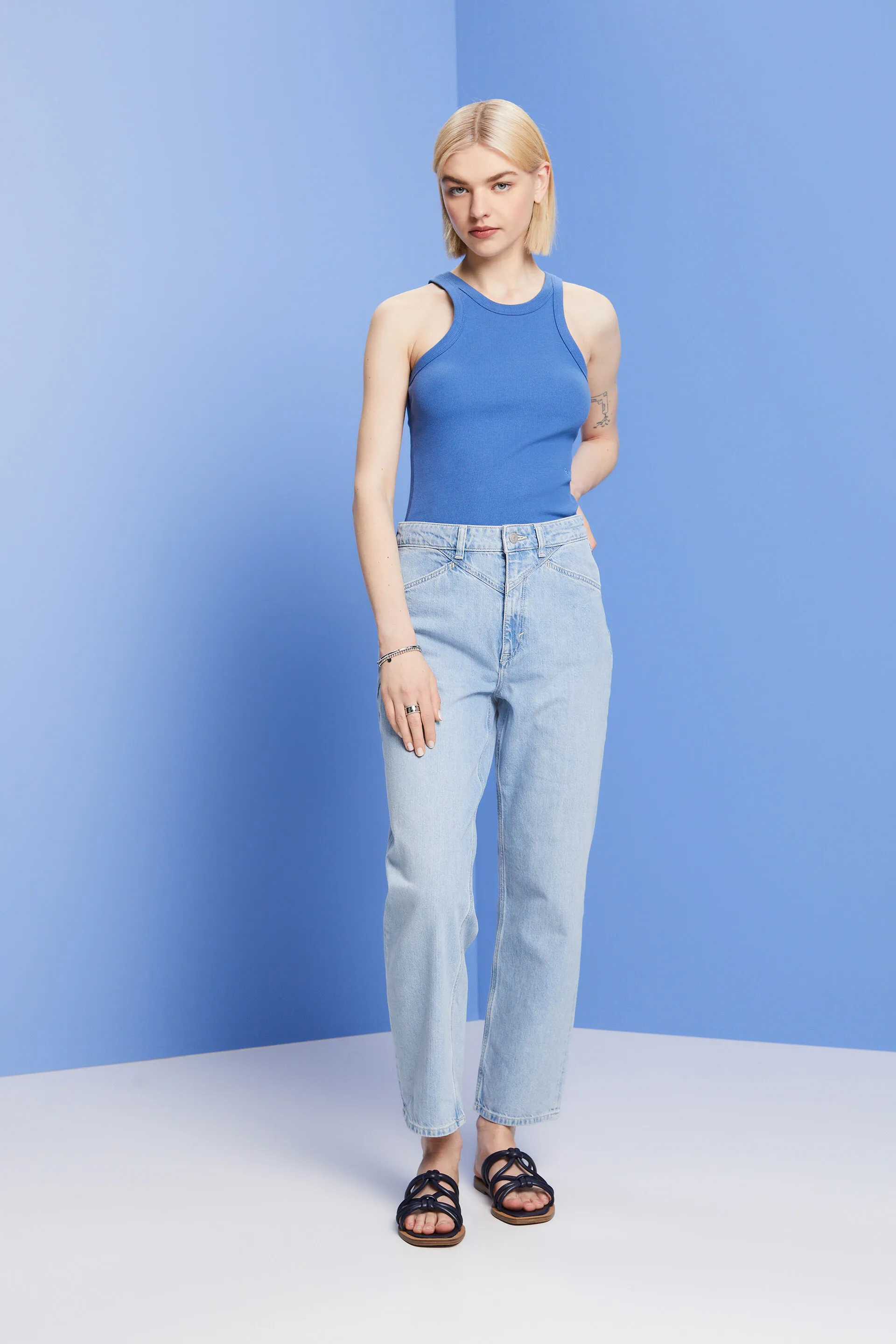 Jeans cropped dad fit