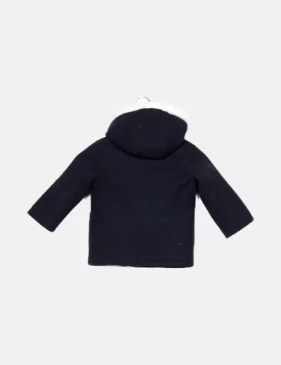 Kiabi Abrigo azul marino capucha
