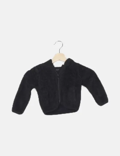 Kiabi Chaqueta negra peluche