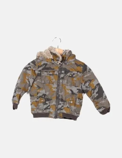 KID KANAI Abrigo camuflaje gris