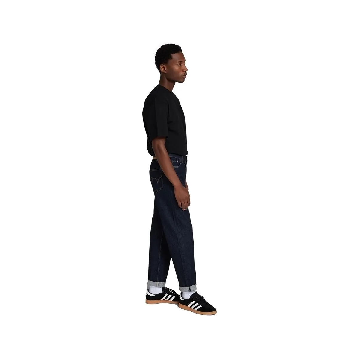 LOOSE TAPERED JEANS  BLUE RINSED