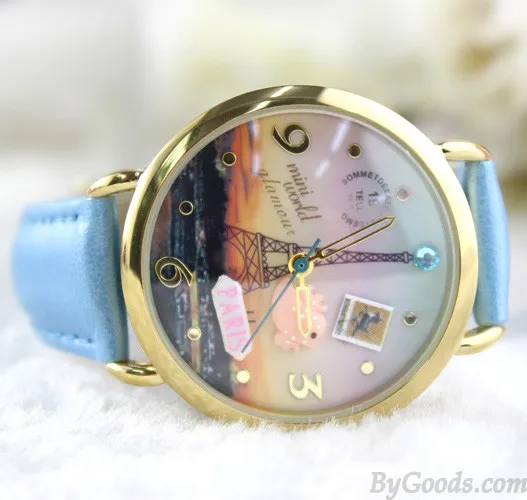 Lovely Princess Eiffel Tower Polymer Clay Watch
