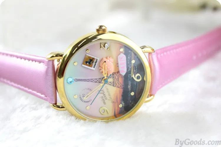 Lovely Princess Eiffel Tower Polymer Clay Watch