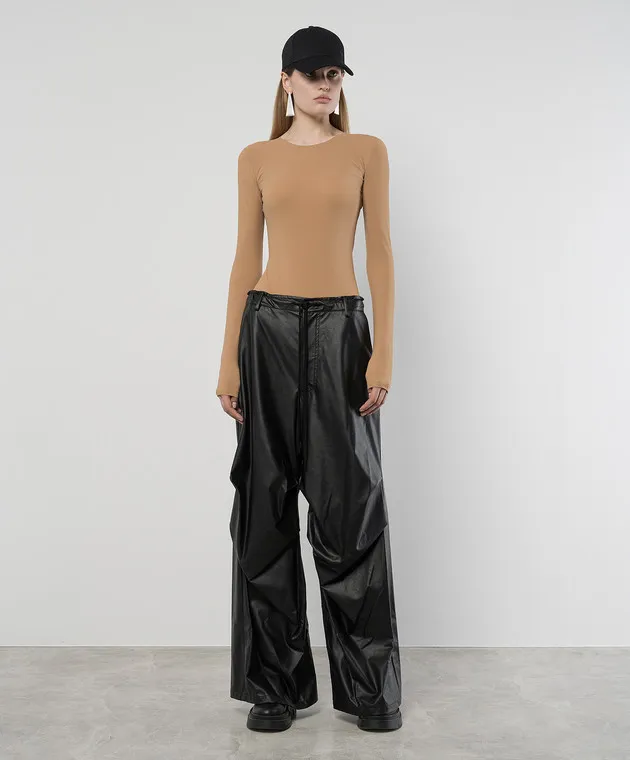 Maison Margiela MM6 Black pants with drape