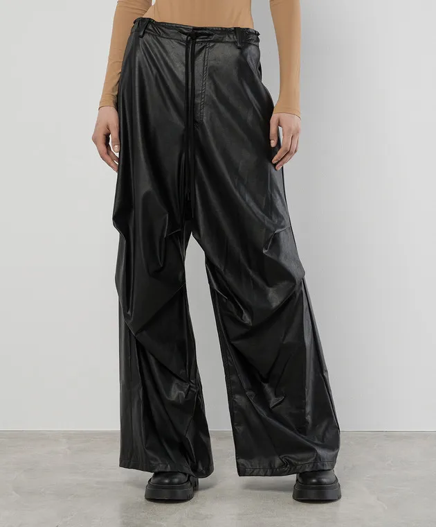 Maison Margiela MM6 Black pants with drape