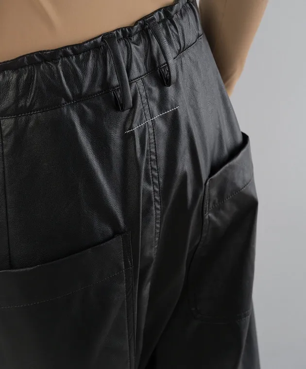 Maison Margiela MM6 Black pants with drape