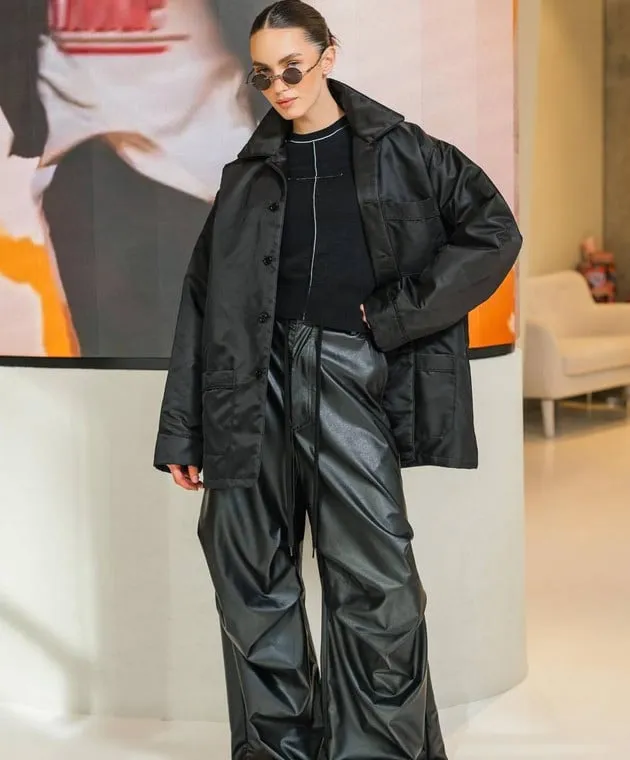 Maison Margiela MM6 Black pants with drape