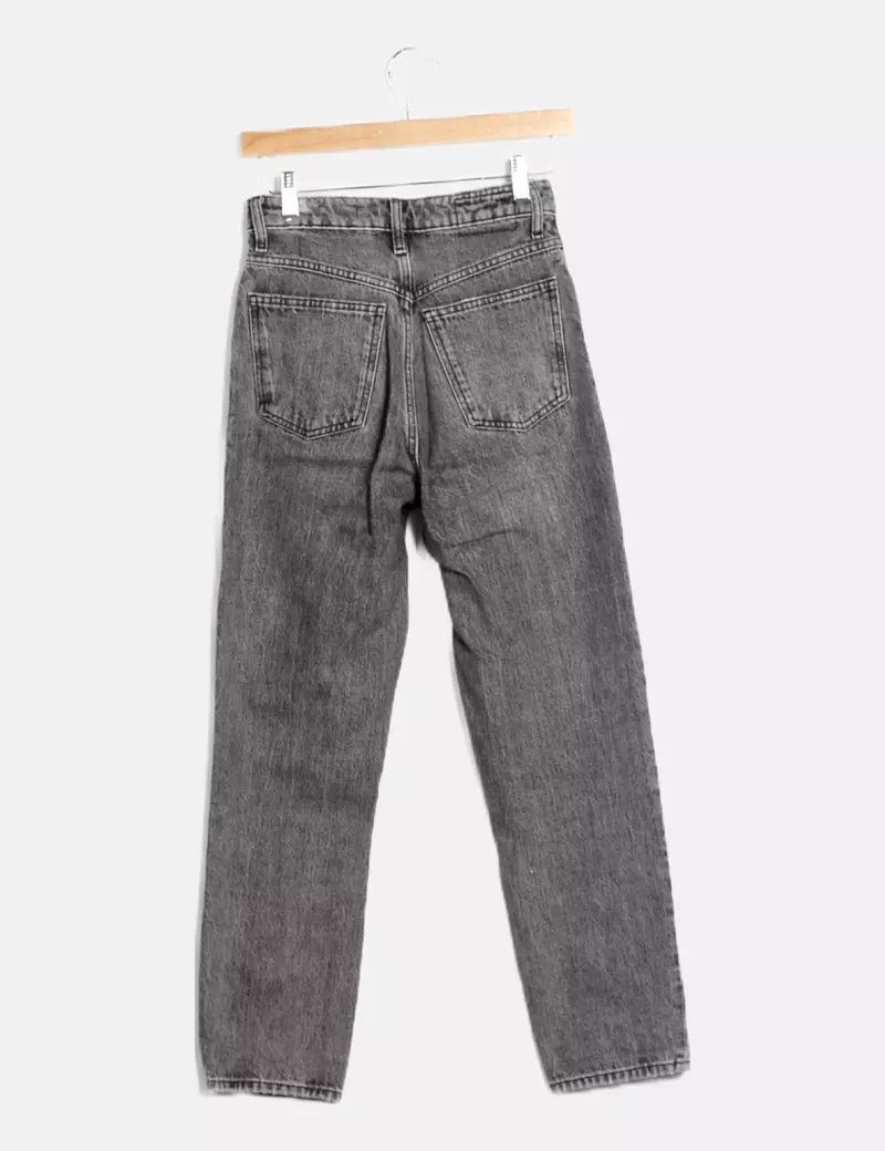 Mango Jeans gris mom fit