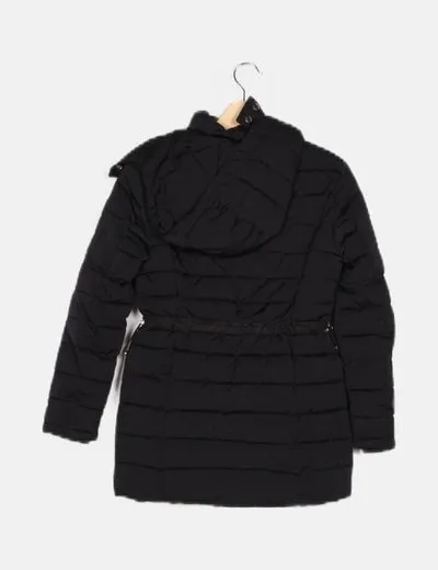 Massimo Dutti Abrigo negro acolchado