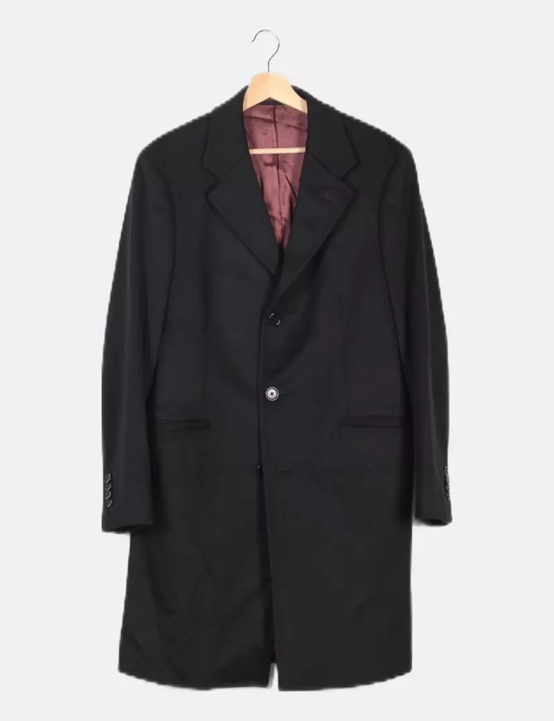 Massimo Dutti Abrigo negro básico
