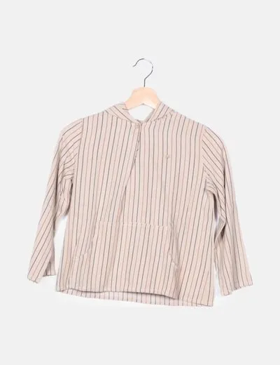 Mi canesú Chaqueta beige rayas