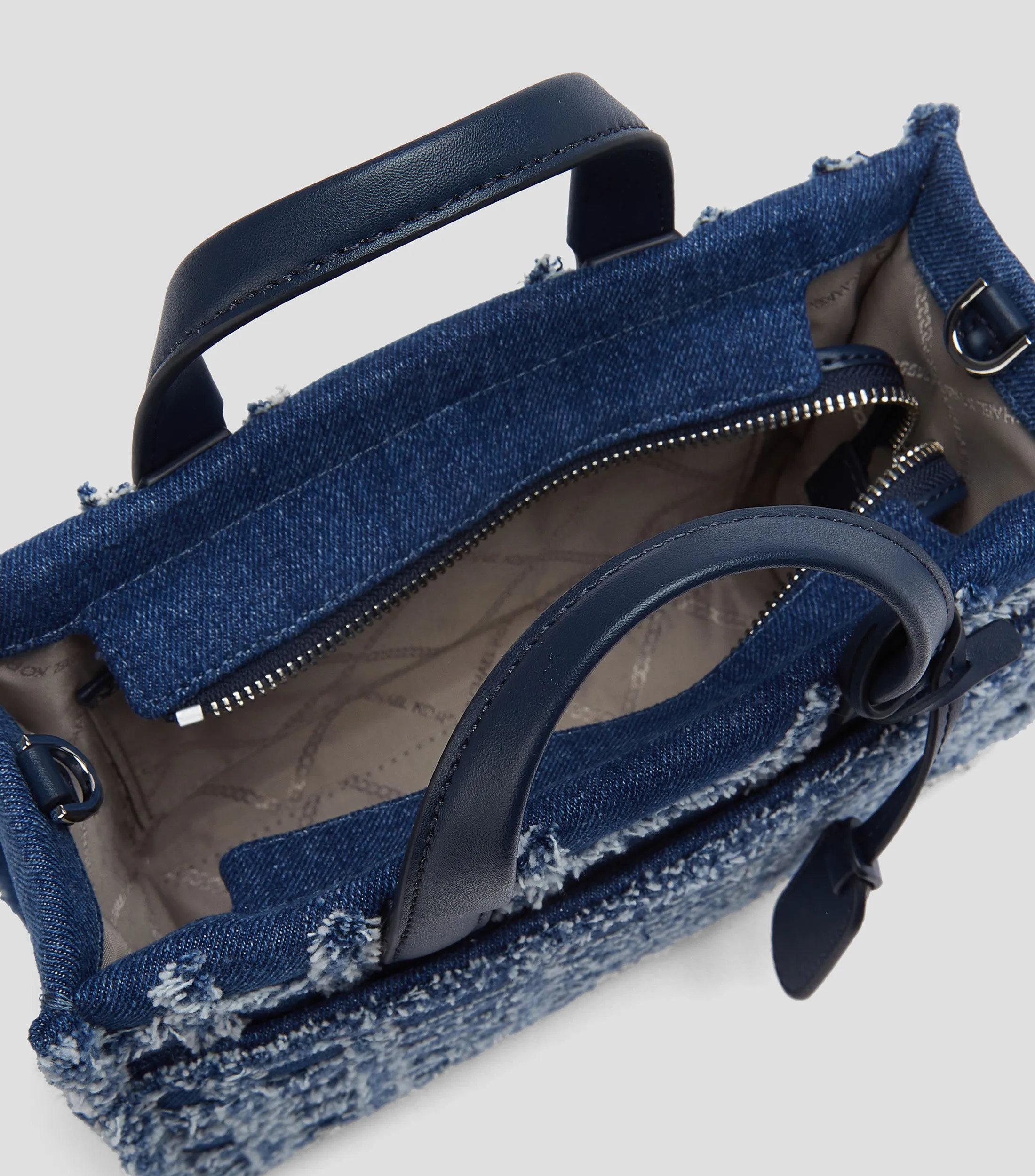 Michael Kors Bolso crossbody Azul con tweed Mujer