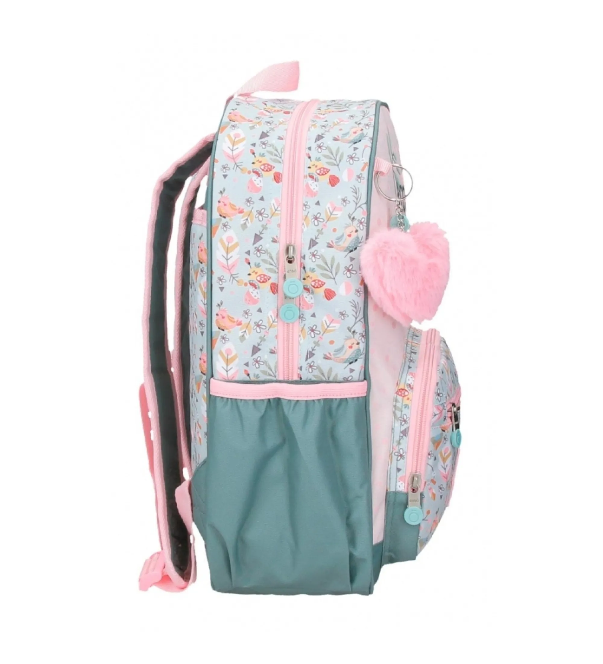 Mochila escolar Tropical love rosa