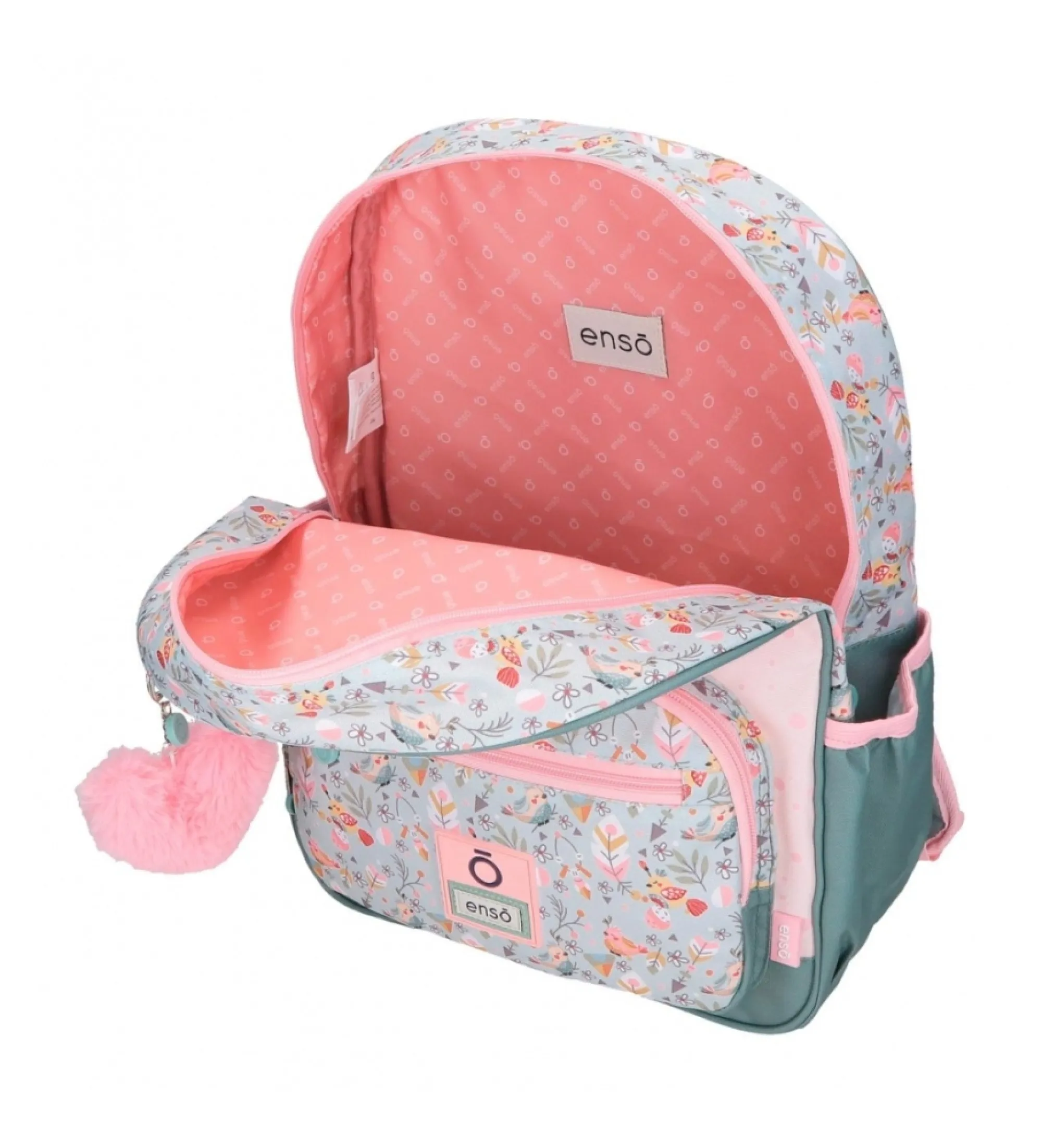 Mochila escolar Tropical love rosa