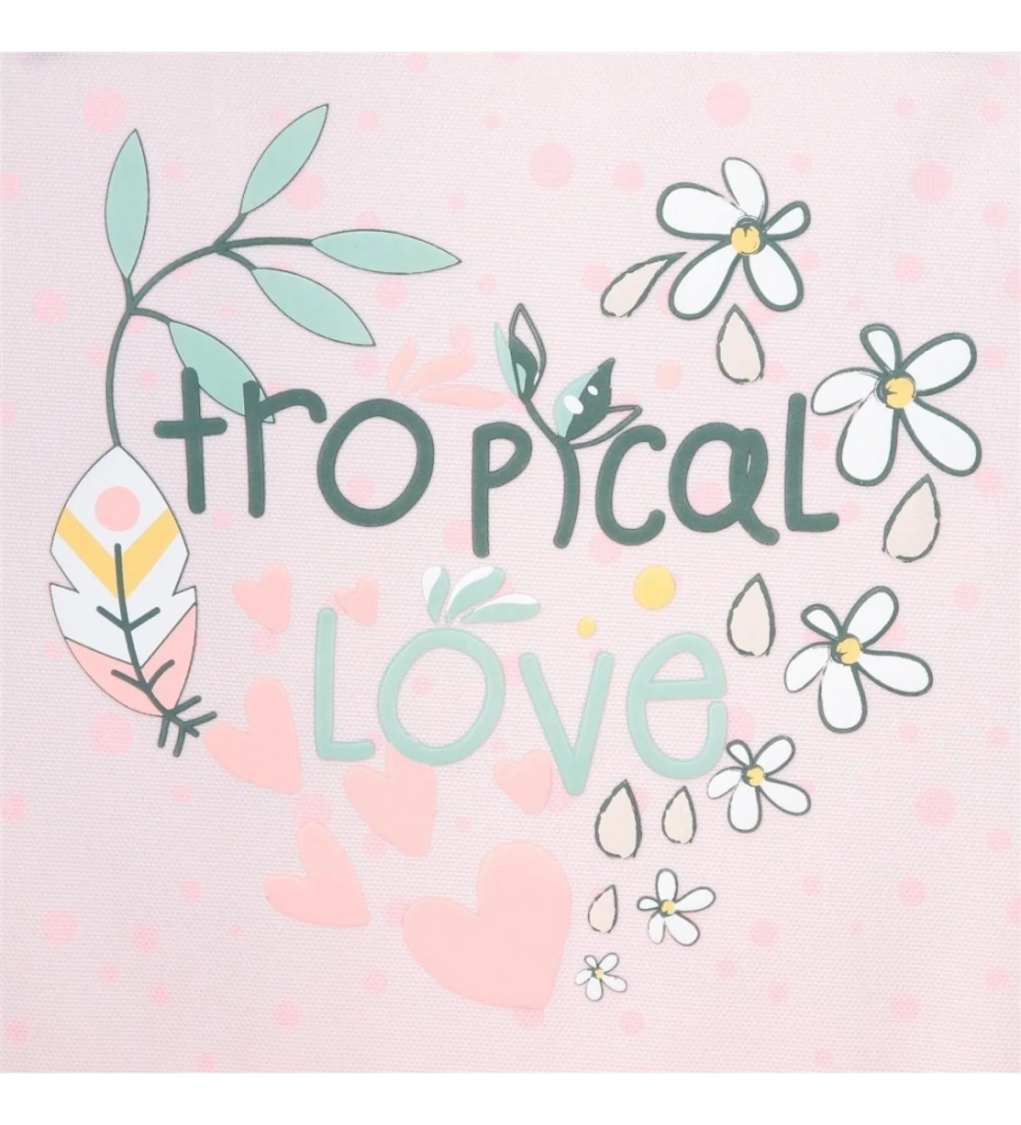Mochila escolar Tropical love rosa