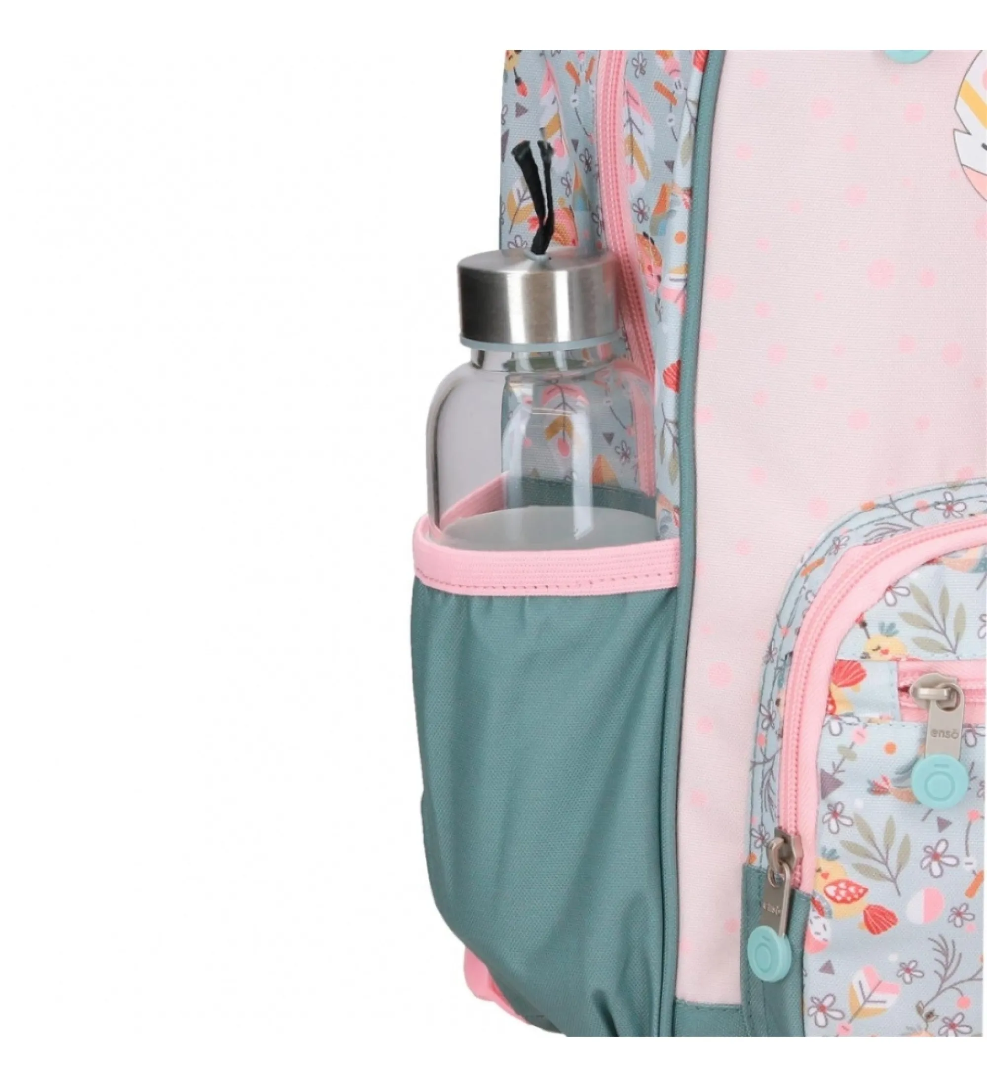 Mochila escolar Tropical love rosa
