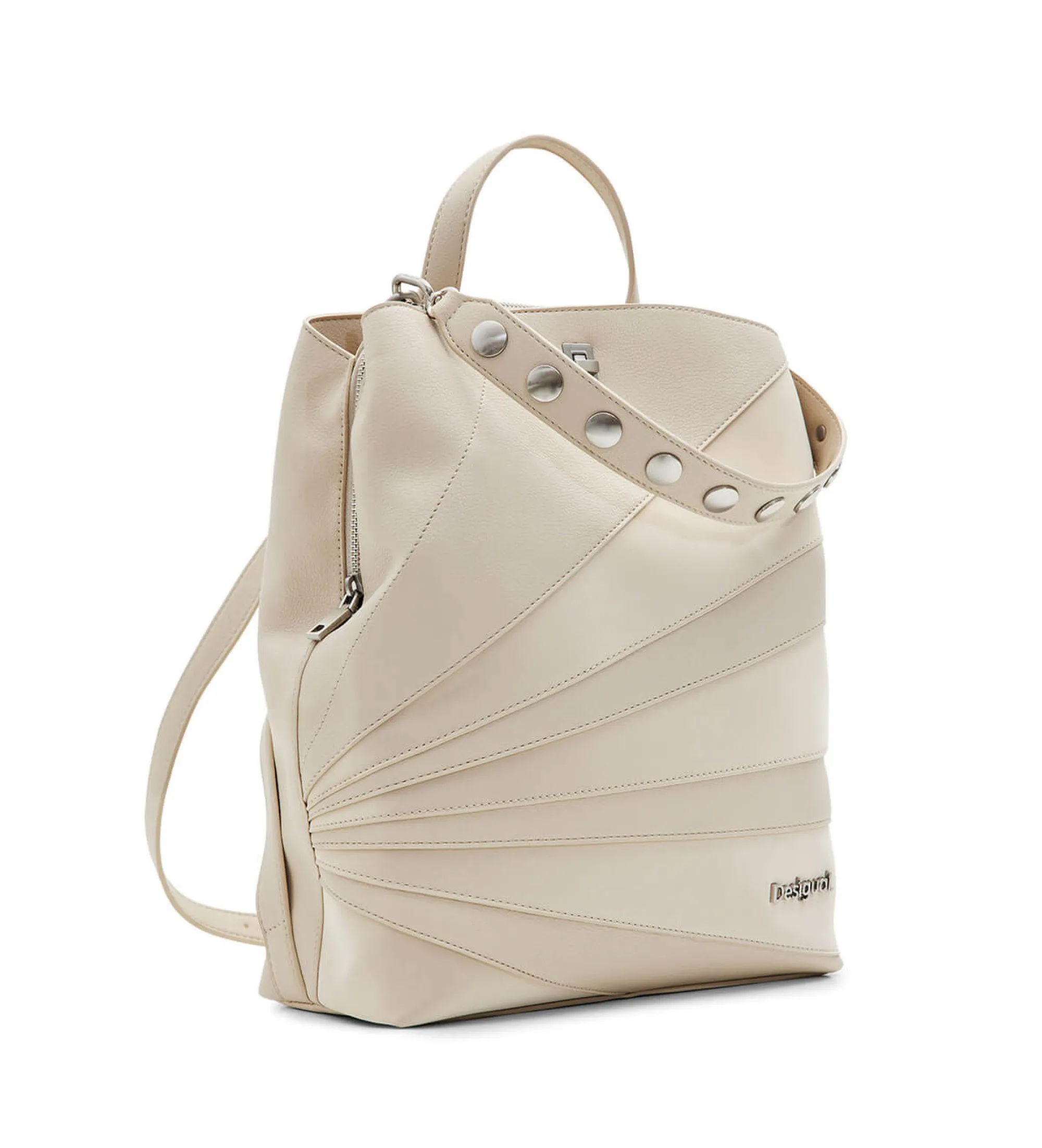 Mochila multiposición patch blanco roto