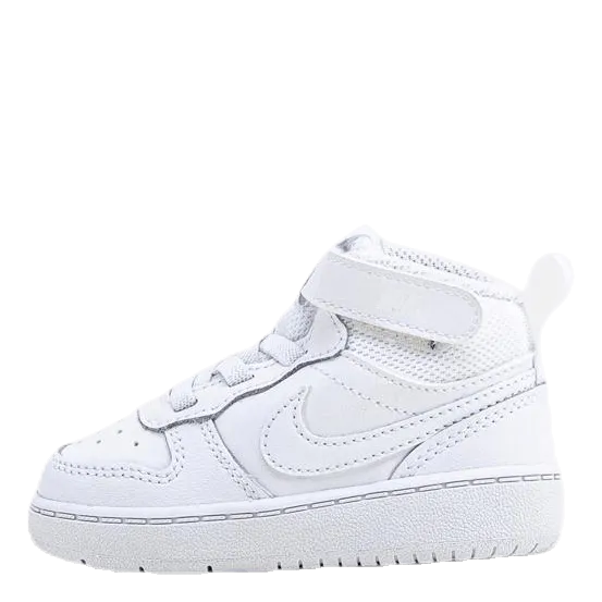 NIKE COURT BOROUGH MID 2 BABY/TODDLER SHOES WHITE/WHITEWHITE