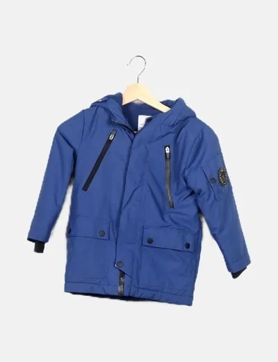 NoName Abrigo azul detalle parche
