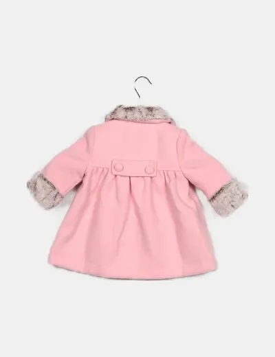 NoName Abrigo rosa con pelo