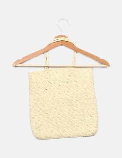 NoName Bolso beige rafia