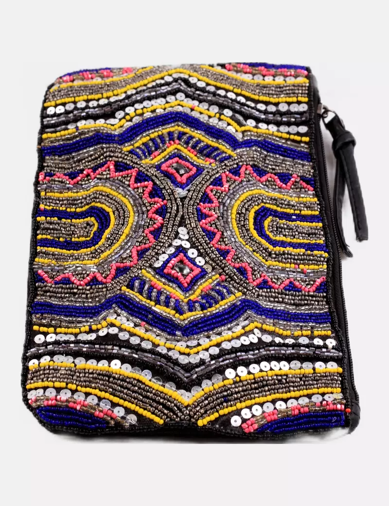 NoName Bolso multicolor abalorios