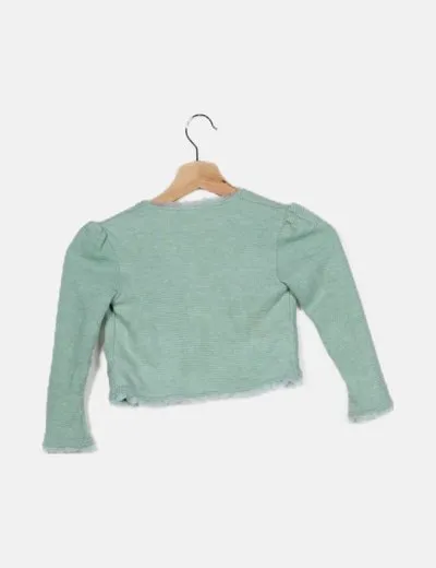 NoName Chaqueta verde detalle strass