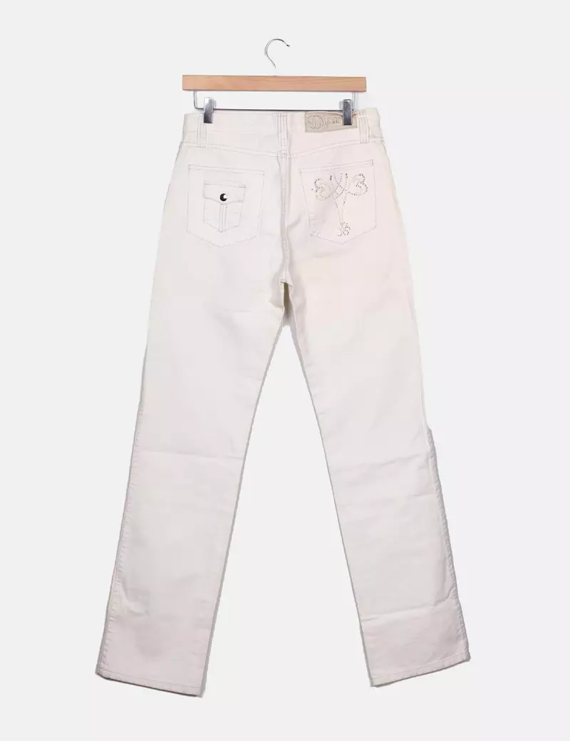 NoName Jeans denim recto blanco