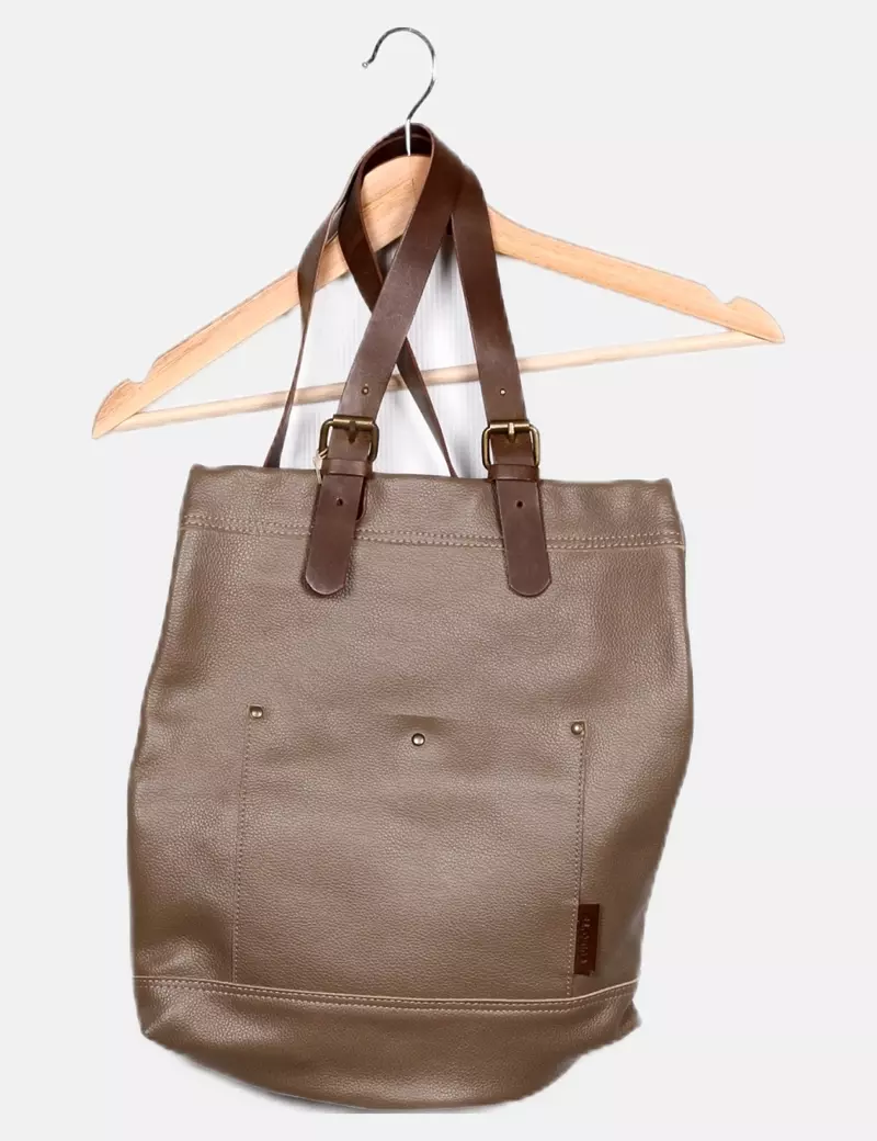 NoName Mochila marrón básica