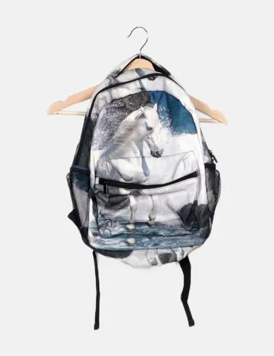 NoName Mochila multicolor estampada