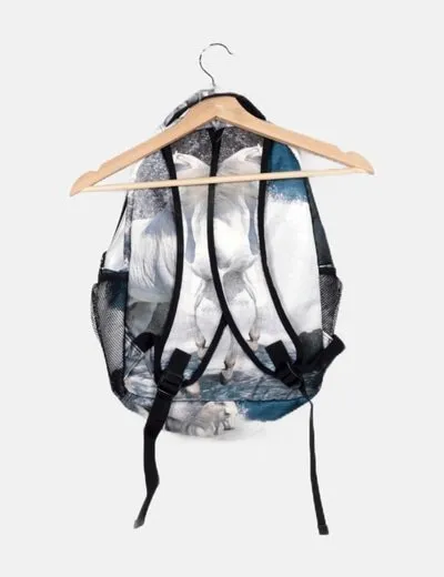 NoName Mochila multicolor estampada