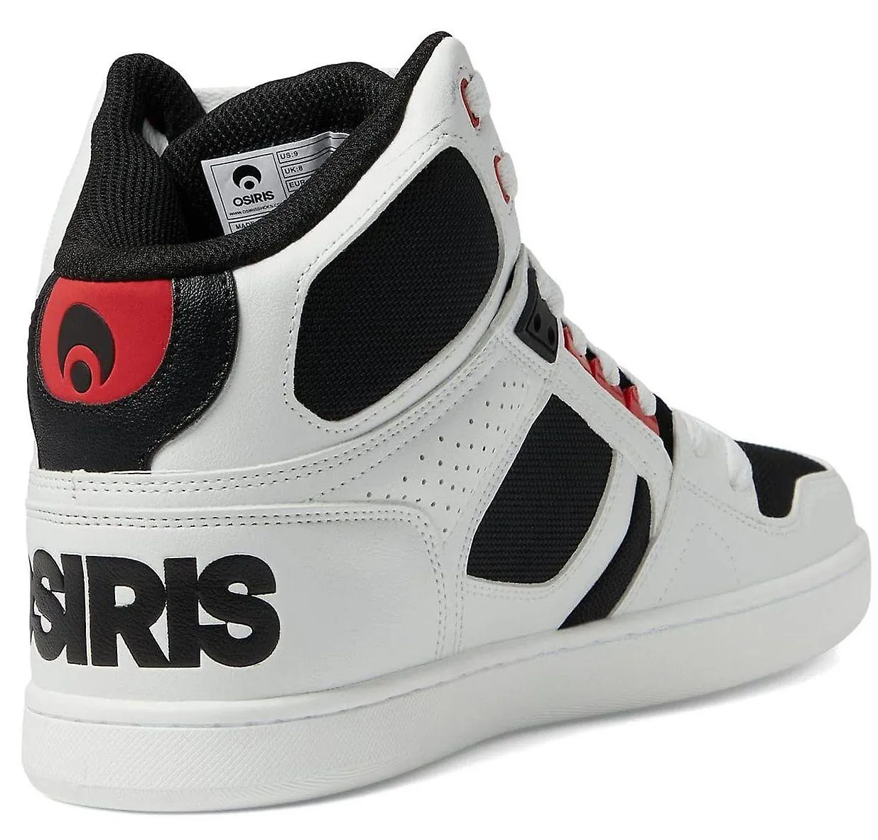 OSIRIS NYC 83 CLK BLANCO ROJO NEGRO HOMBRE HI TOP SKATE TRAINERS9